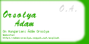 orsolya adam business card